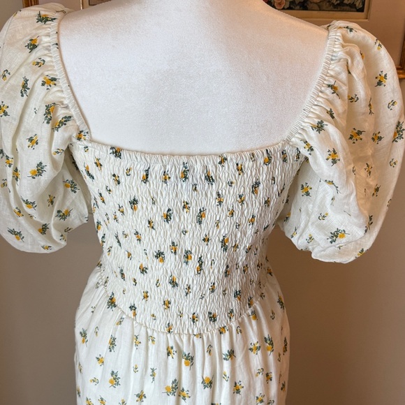 Faithfull the Brand Cream Floral Maxi Dress USA size 4. Like new. - Picture 4 of 8